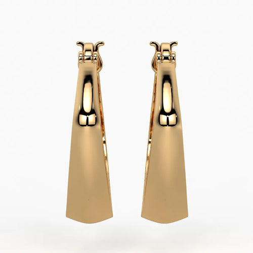 Textured Teardrop Hoop Earrings