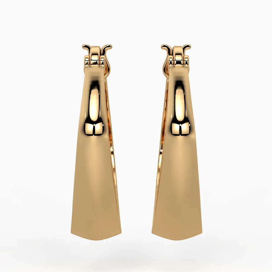 Textured Teardrop Hoop Earrings