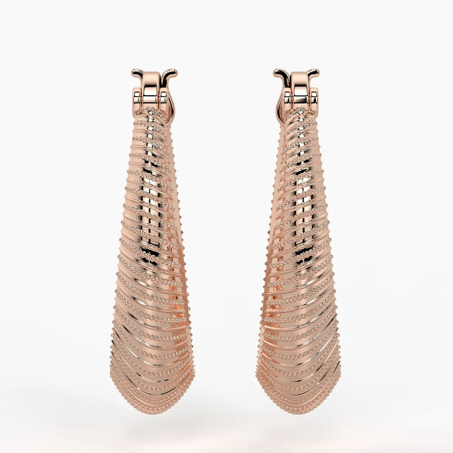 Spiral Ridge Hoop Earrings