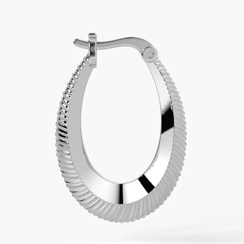 Spiral Ridge Hoop Earrings