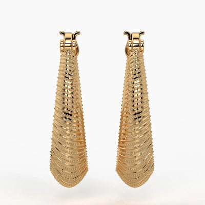 Spiral Ridge Hoop Earrings