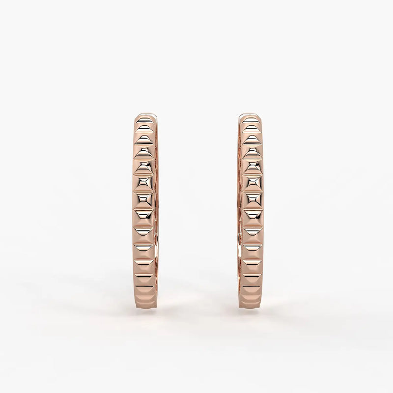 Rivelle Facet Rhythm Hoop Earrings