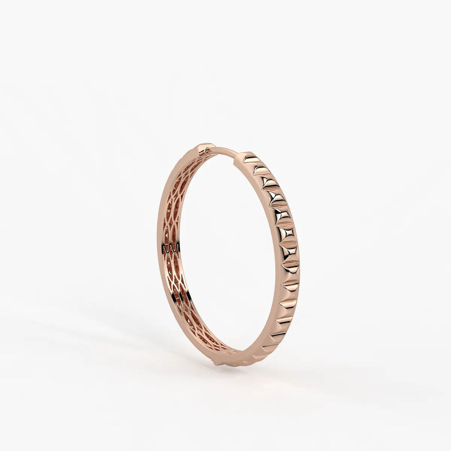 Rivelle Facet Rhythm Hoop Earrings