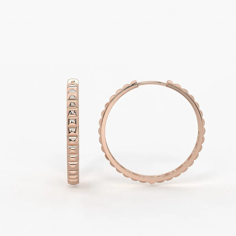 Rivelle Facet Rhythm Hoop Earrings