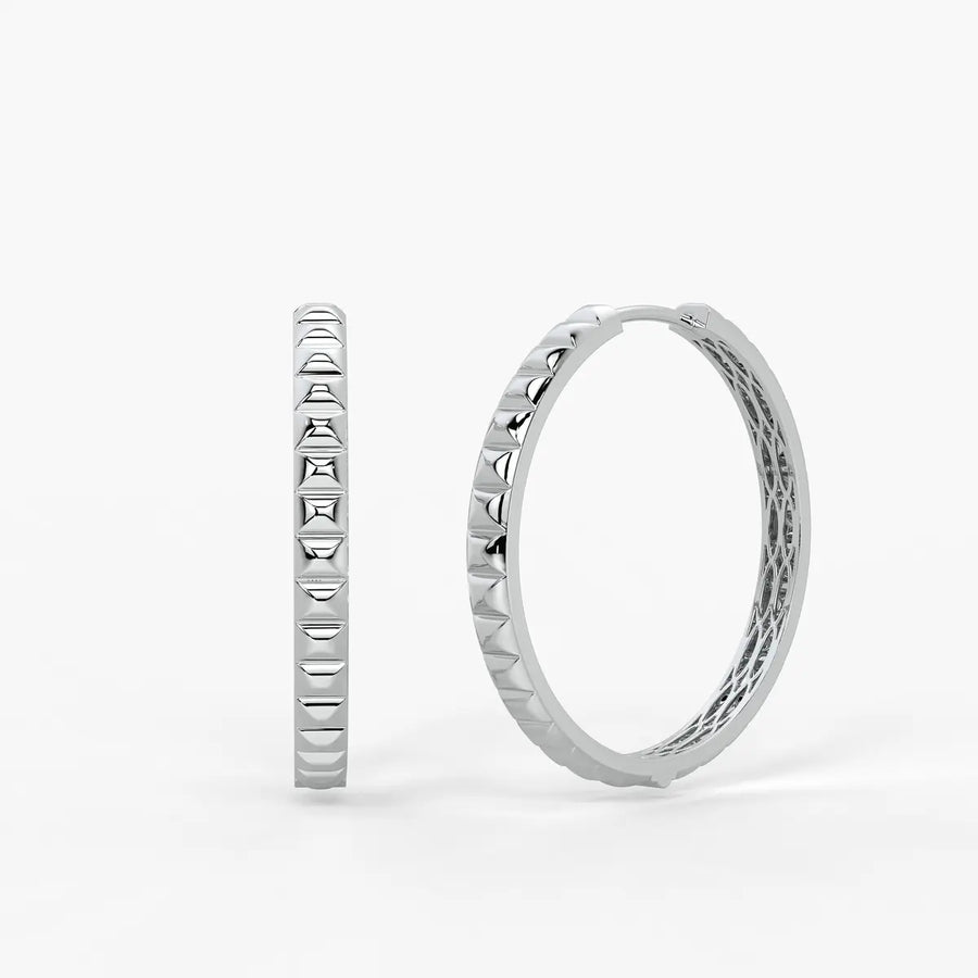 Rivelle Facet Rhythm Hoop Earrings
