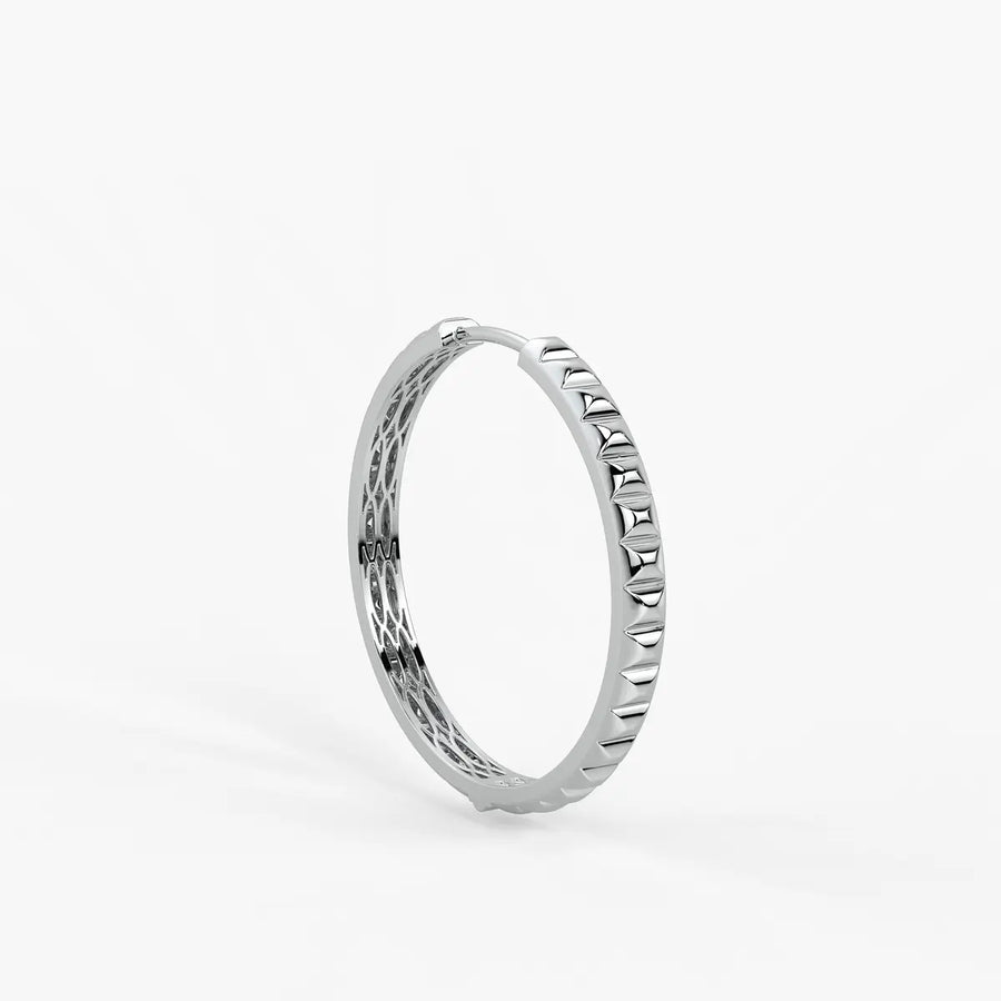 Rivelle Facet Rhythm Hoop Earrings
