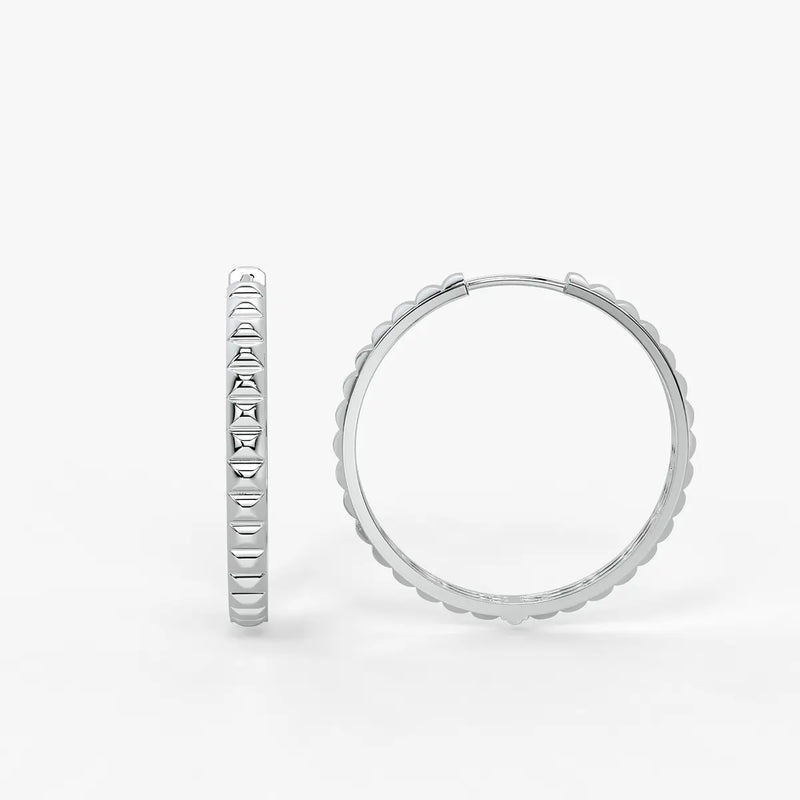 Rivelle Facet Rhythm Hoop Earrings