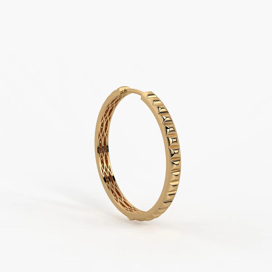 Rivelle Facet Rhythm Hoop Earrings