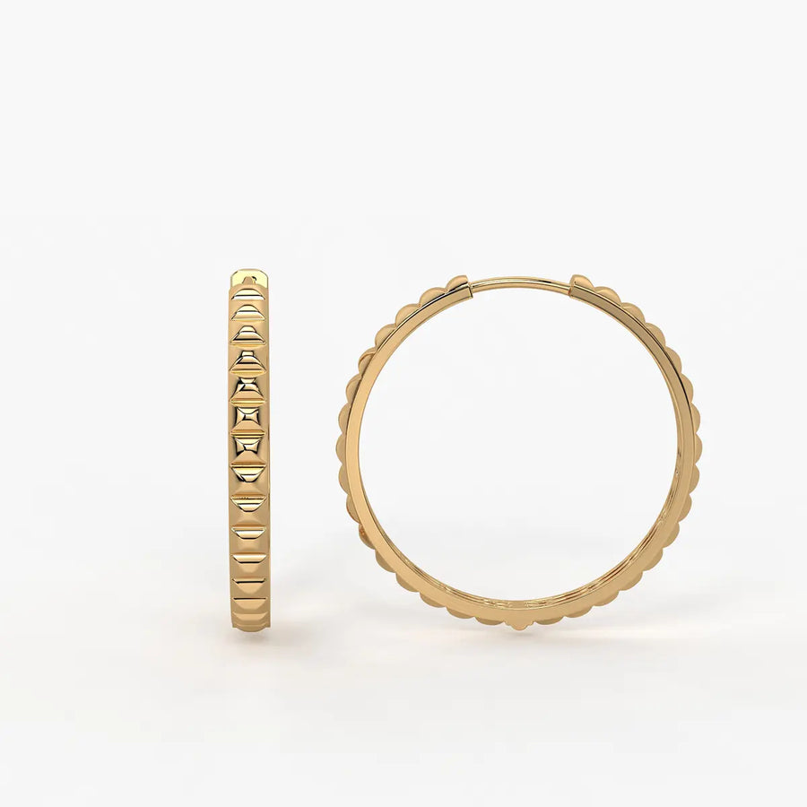 Rivelle Facet Rhythm Hoop Earrings