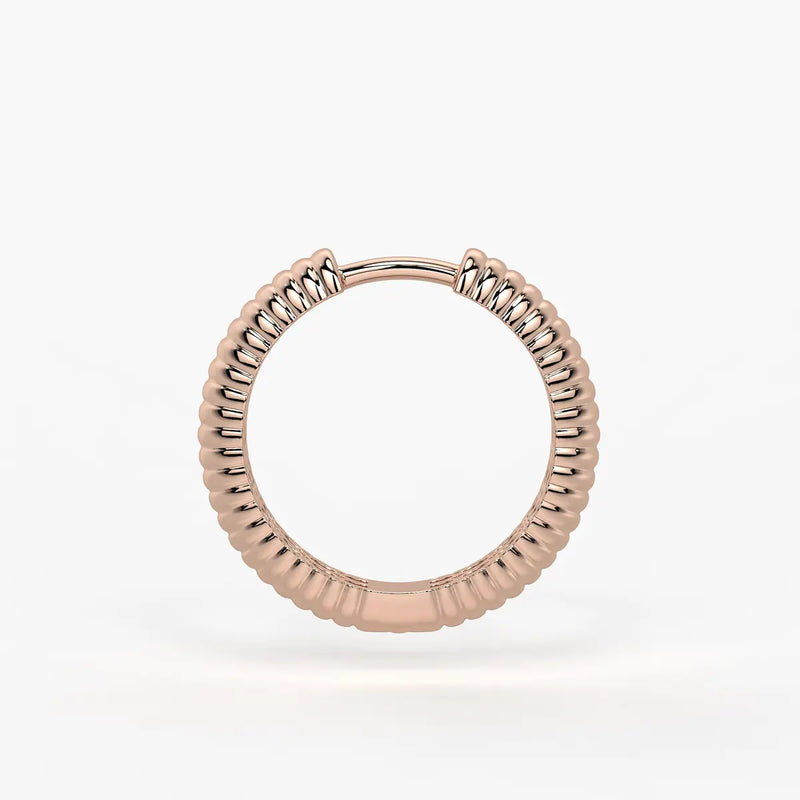 Lunara Ribbed Hoop Earrings