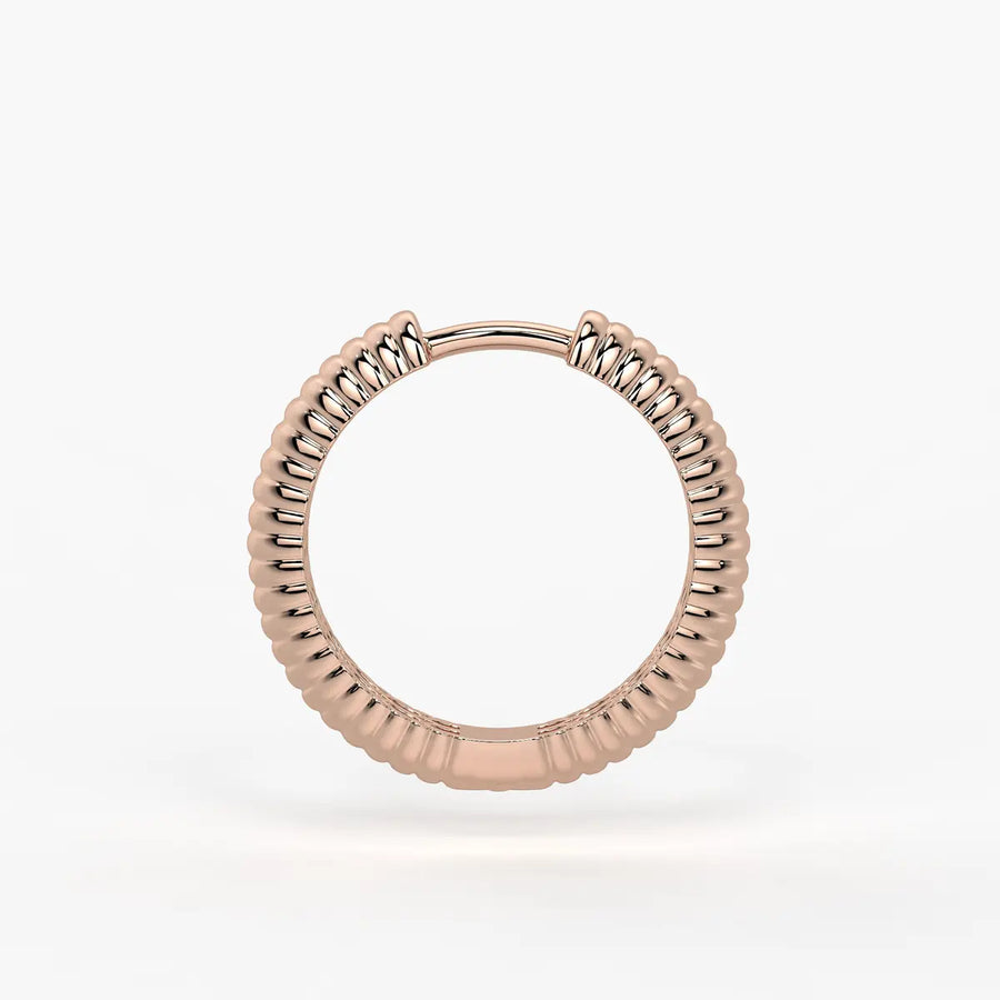 Lunara Ribbed Hoop Earrings