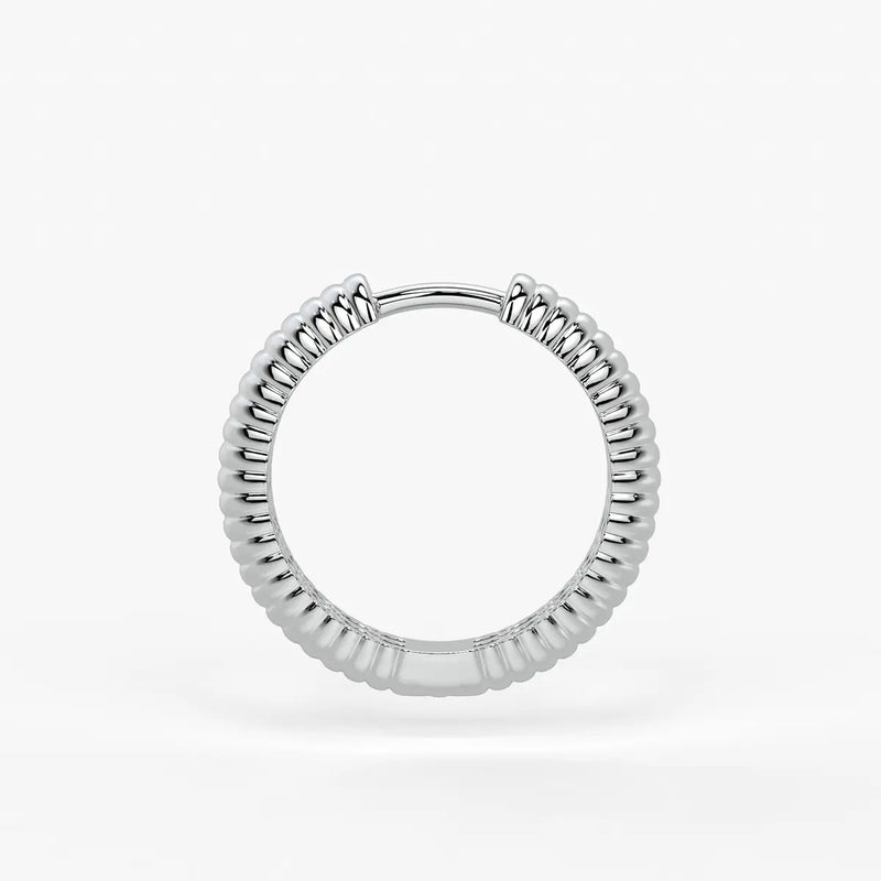 Lunara Ribbed Hoop Earrings