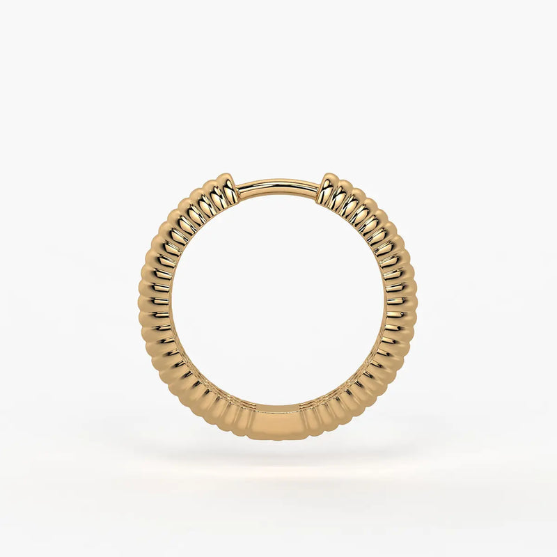 Lunara Ribbed Hoop Earrings