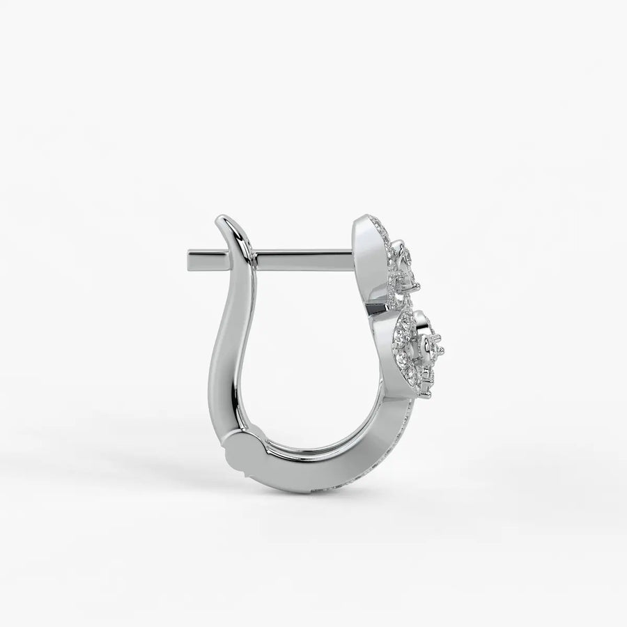 Trivella Round Diamond Petal Crest Earrings