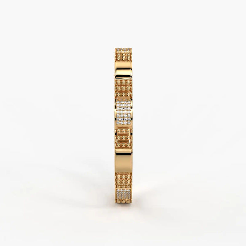 Belevra Round Diamond Panel Bangle