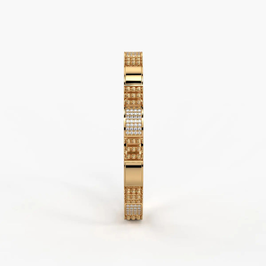 Belevra Round Diamond Panel Bangle