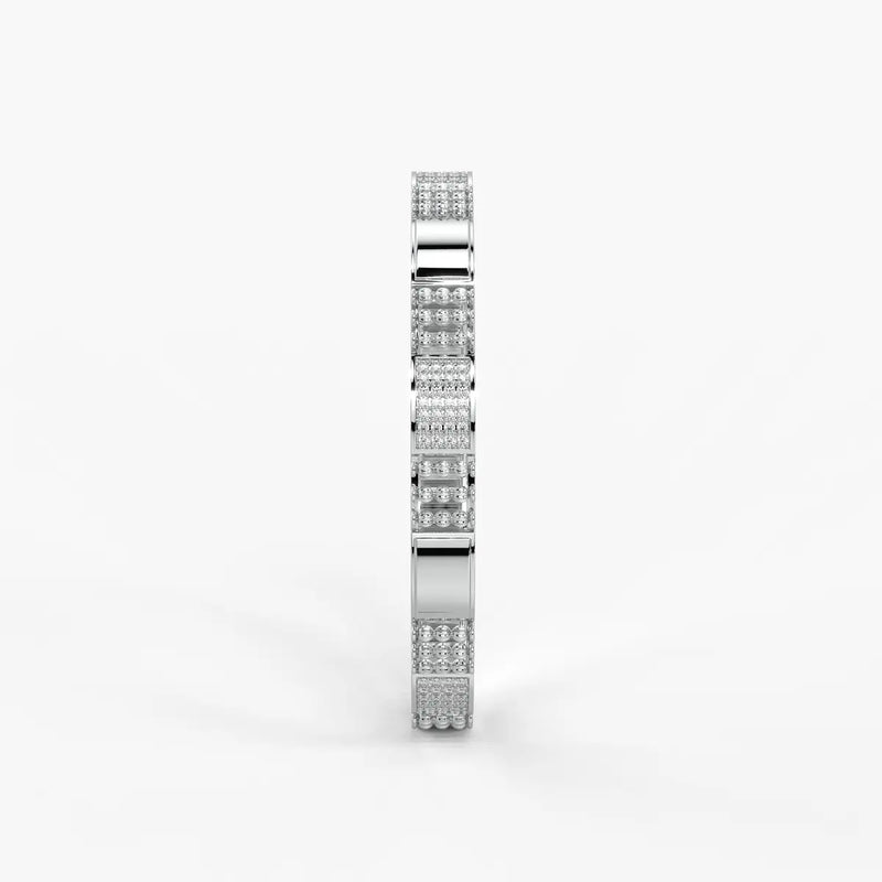 Belevra Round Diamond Panel Bangle