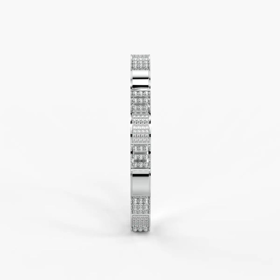 Belevra Round Diamond Panel Bangle