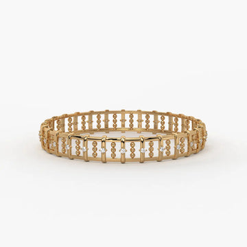 Ornelle Round Diamond Lattice Bangle