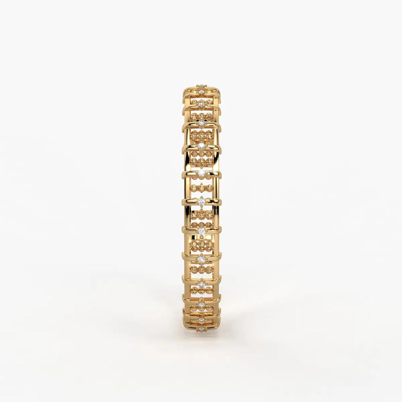 Ornelle Round Diamond Lattice Bangle