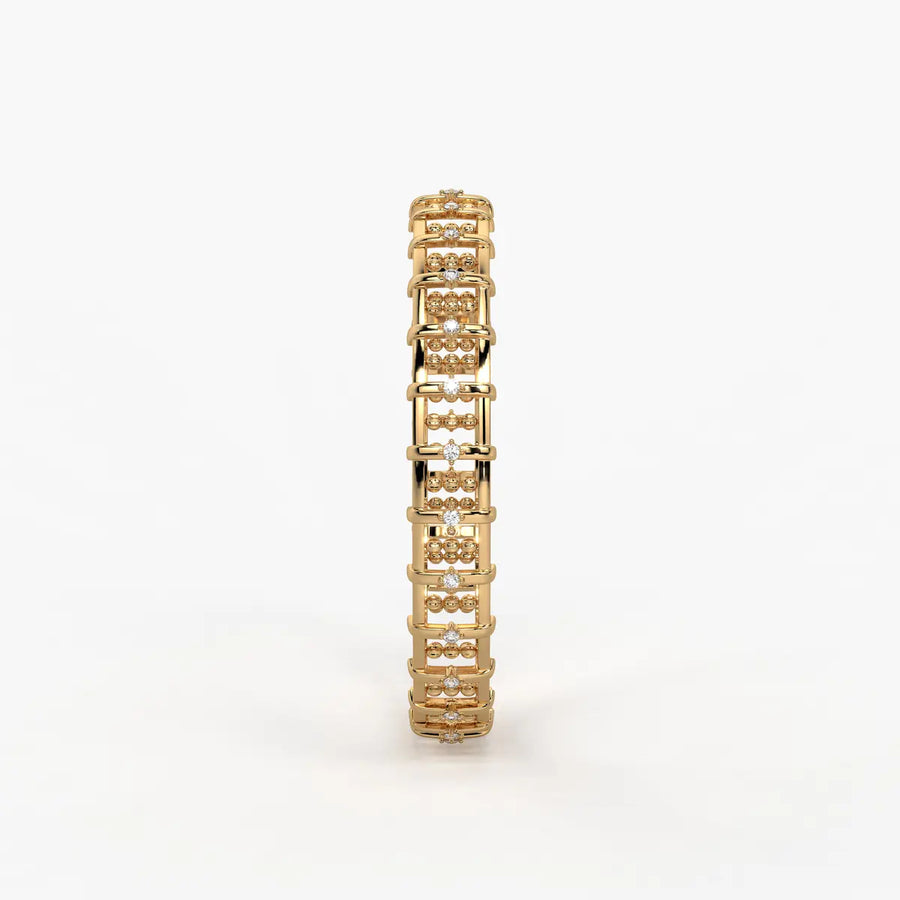 Ornelle Round Diamond Lattice Bangle