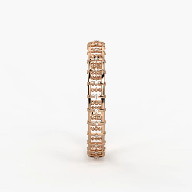 Ornelle Round Diamond Lattice Bangle