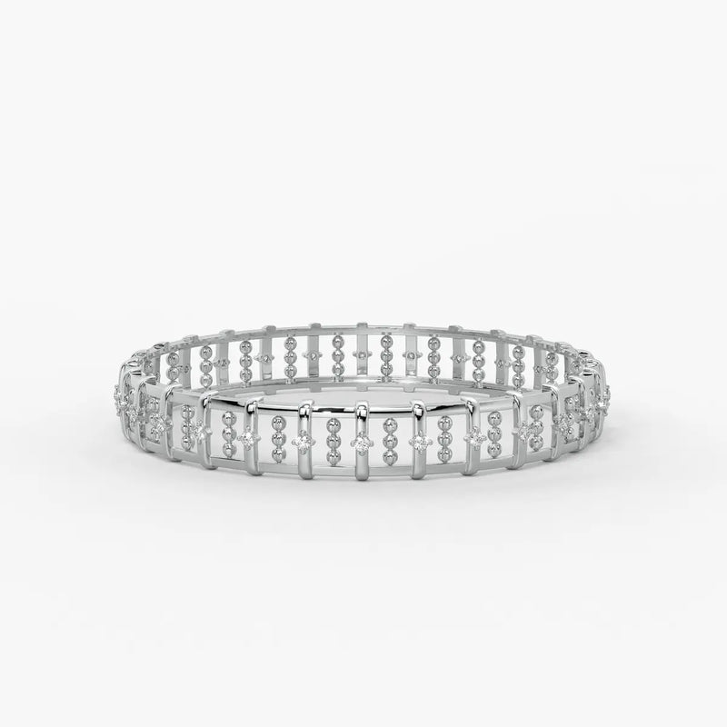 Ornelle Round Diamond Lattice Bangle