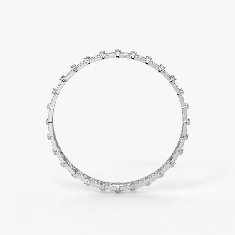 Ornelle Round Diamond Lattice Bangle