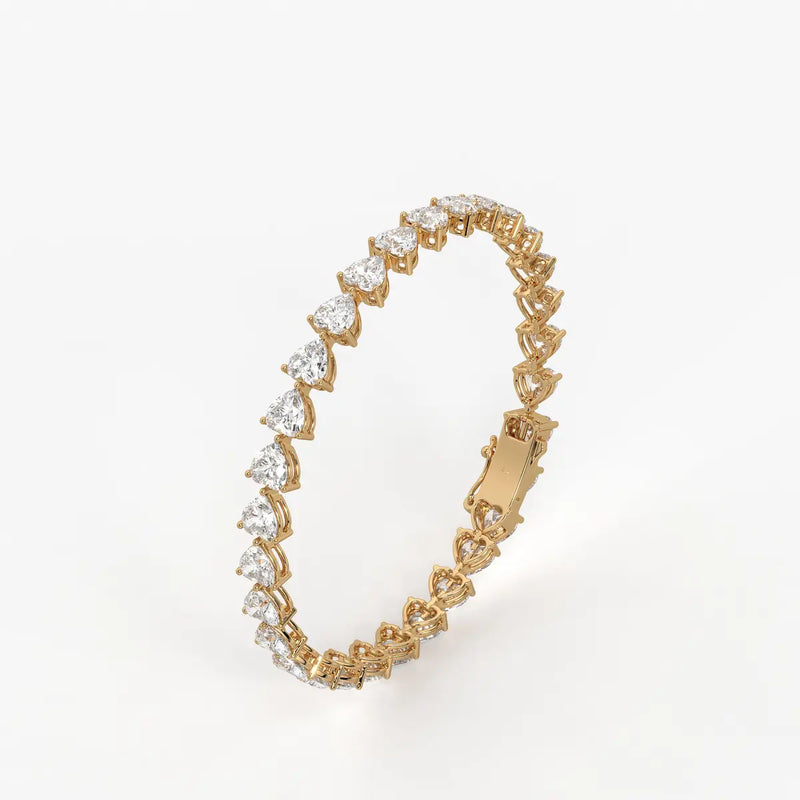 Triselle Heartline Tennis Bracelet