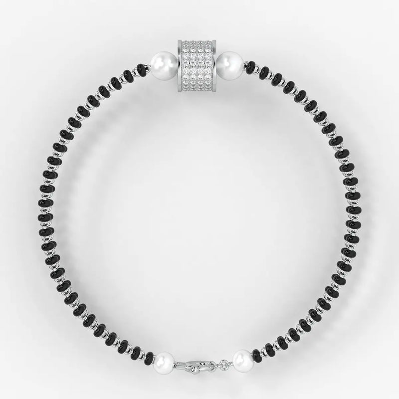 Diamond Cylindrical Mangalsutra Bracelet