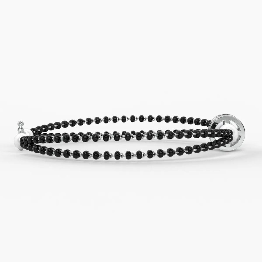 Diamond Cylindrical Mangalsutra Bracelet