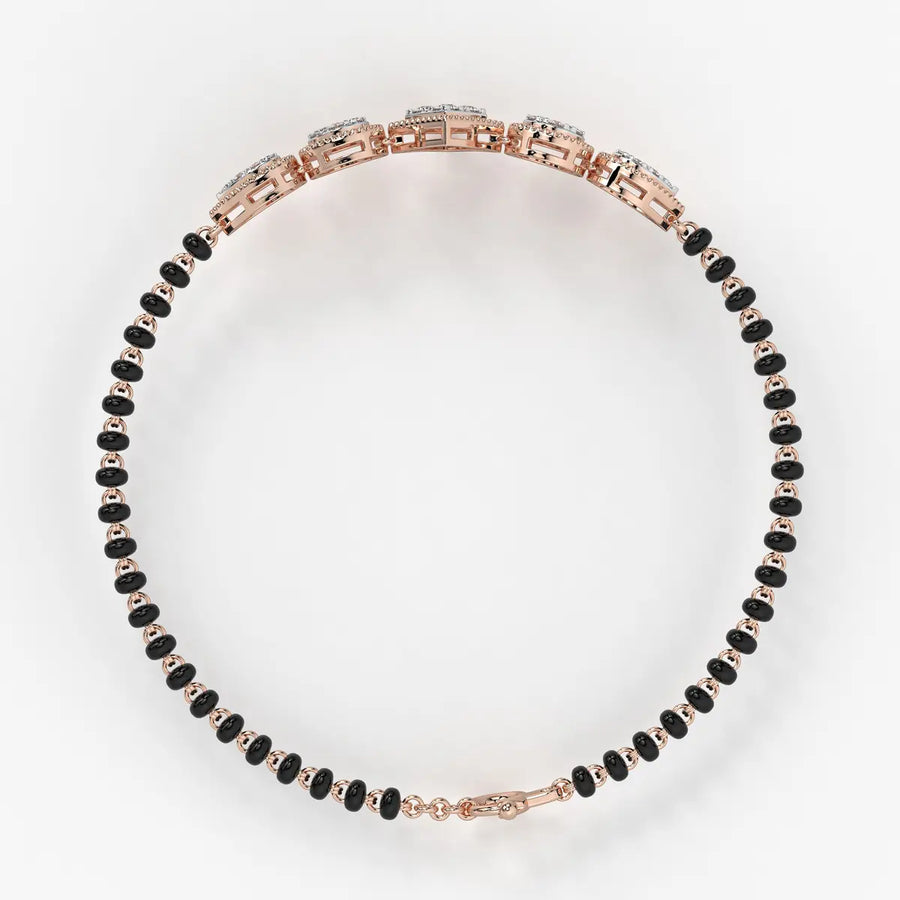 Teardrop and Square Mangalsutra Bracelet
