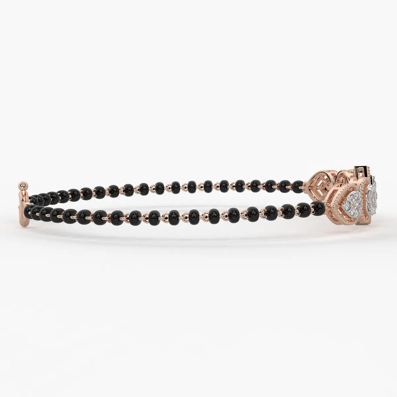 Teardrop and Square Mangalsutra Bracelet