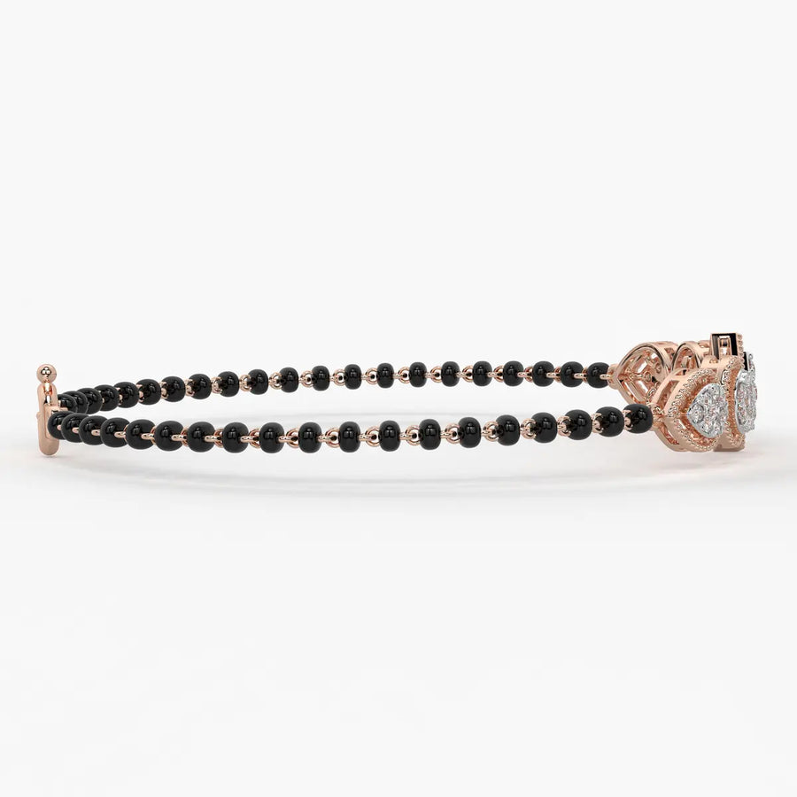Teardrop and Square Mangalsutra Bracelet