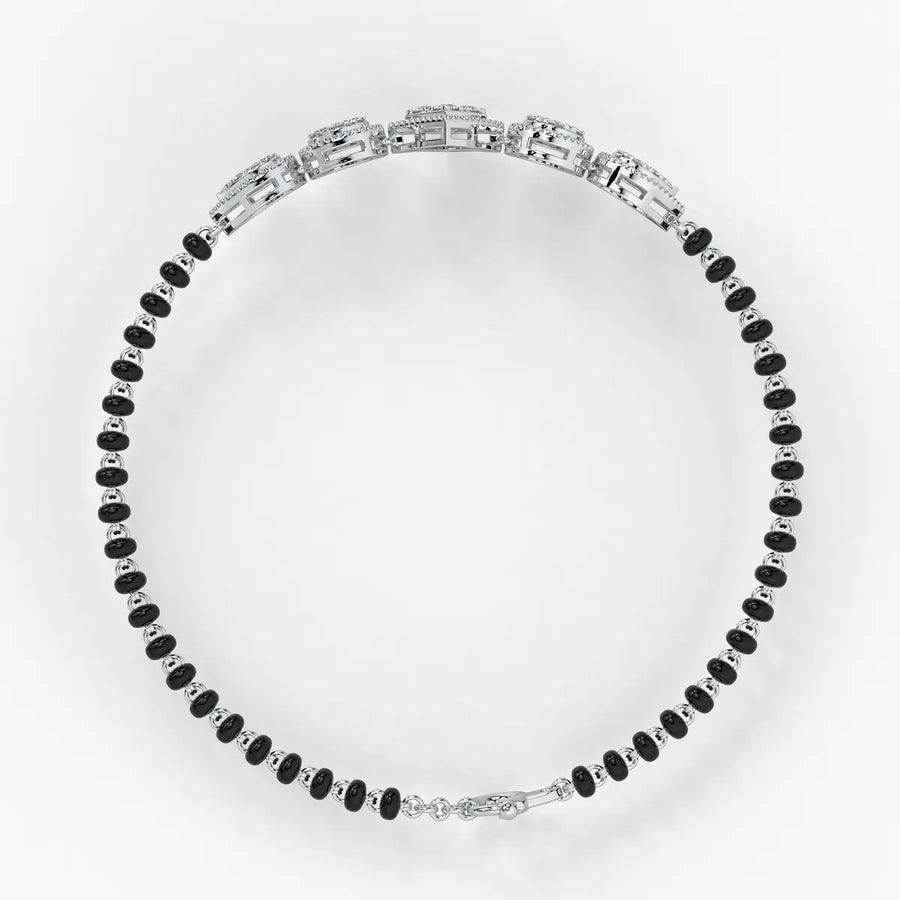 Teardrop and Square Mangalsutra Bracelet