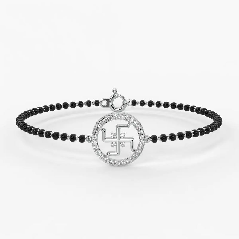 Auspicious Swastik Motif Mangalsutra Bracelet