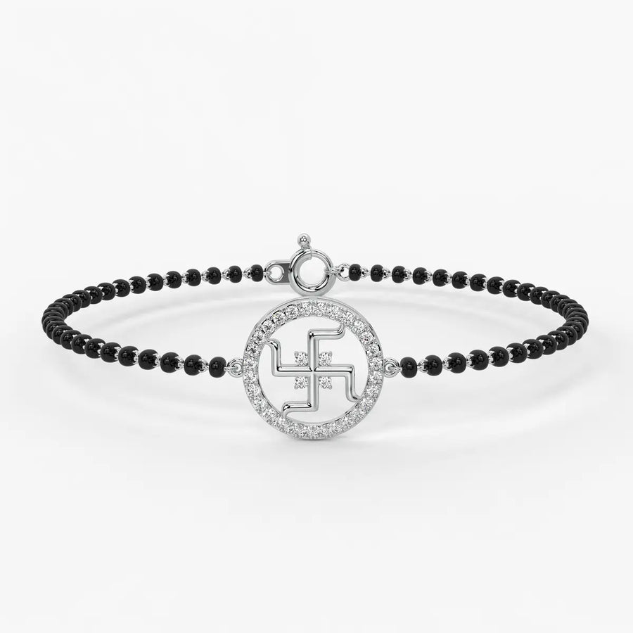 Auspicious Swastik Motif Mangalsutra Bracelet