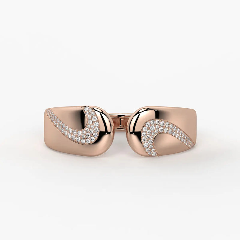 Dual Curve Open Cuff Bracelet