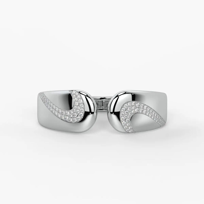 Dual Curve Open Cuff Bracelet