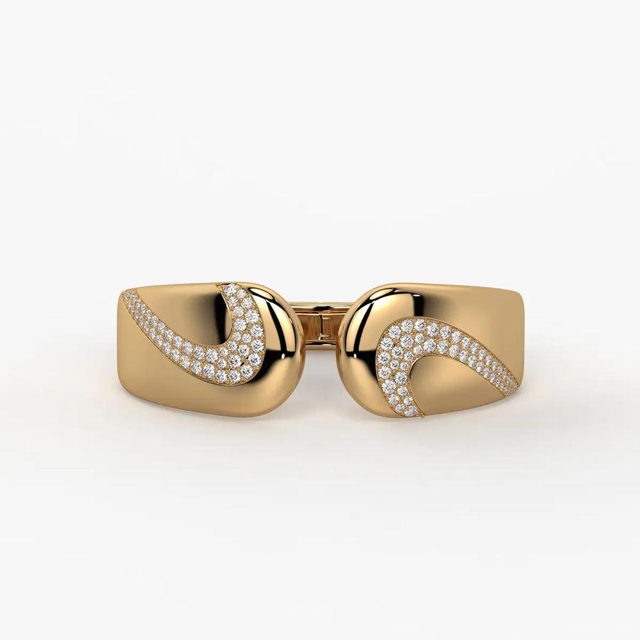 Dual Curve Open Cuff Bracelet
