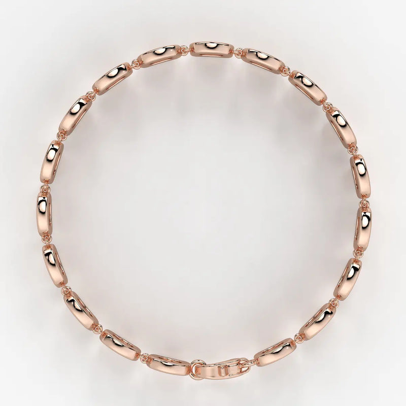 Rounded Square Link Bracelet
