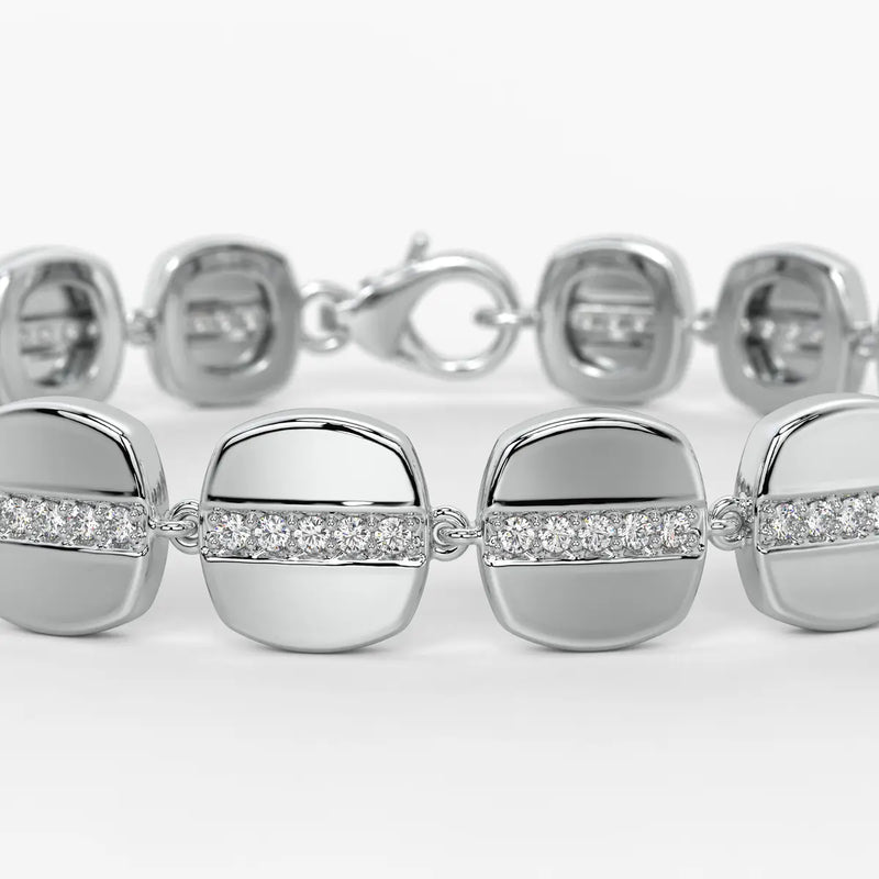 Rounded Square Link Bracelet
