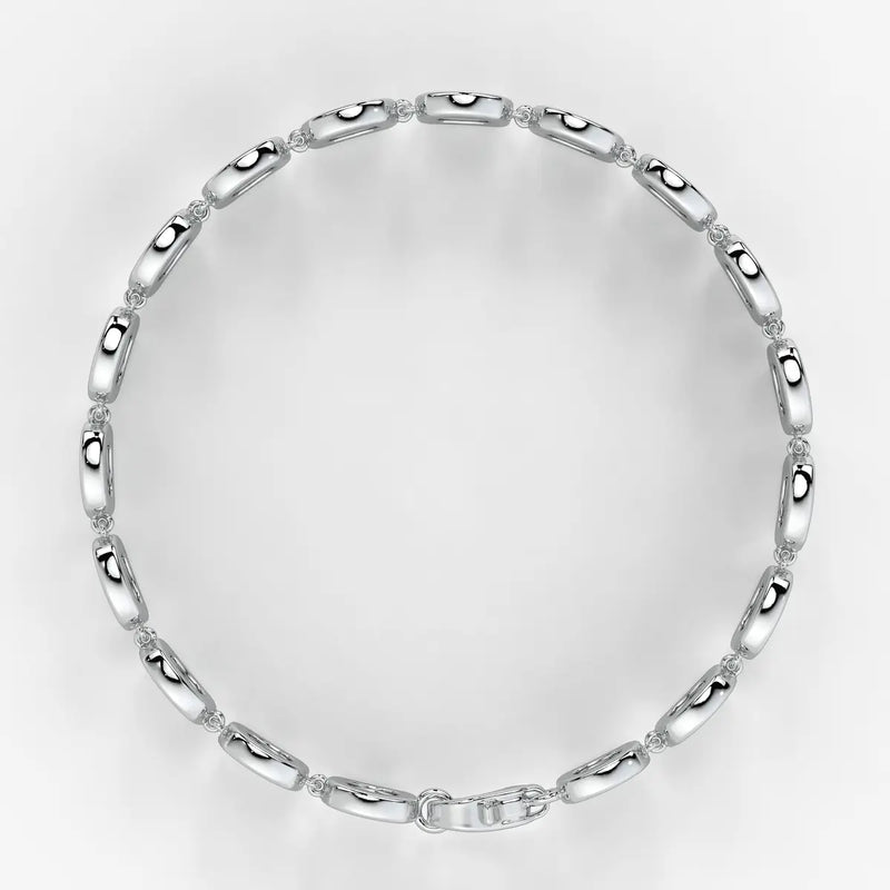 Rounded Square Link Bracelet