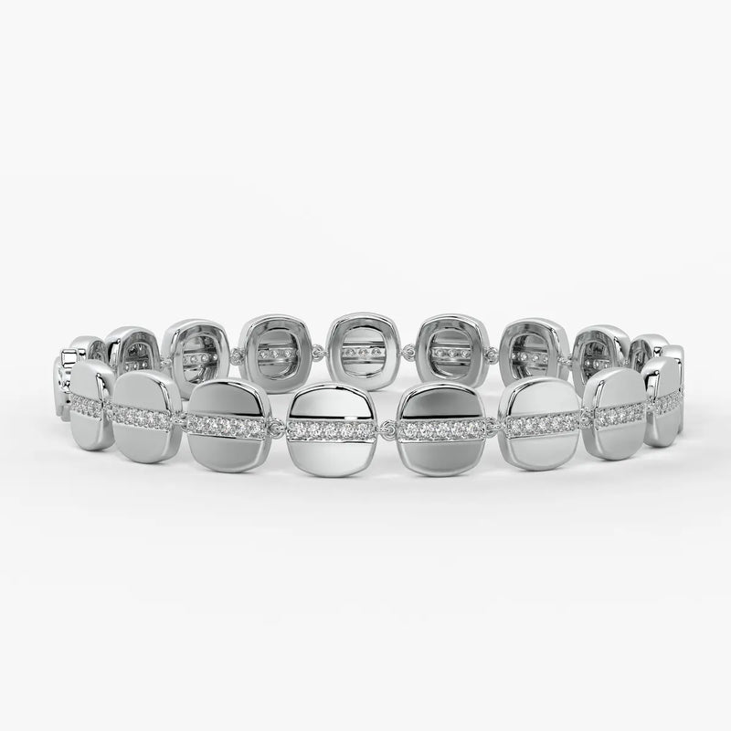 Rounded Square Link Bracelet