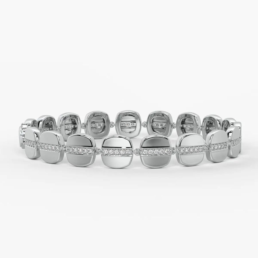 Rounded Square Link Bracelet