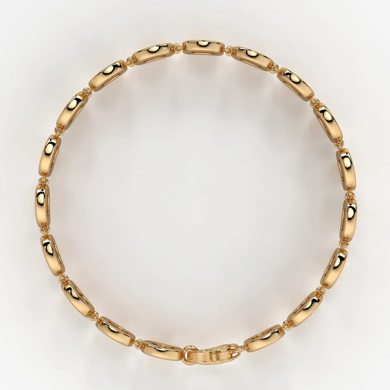 Rounded Square Link Bracelet
