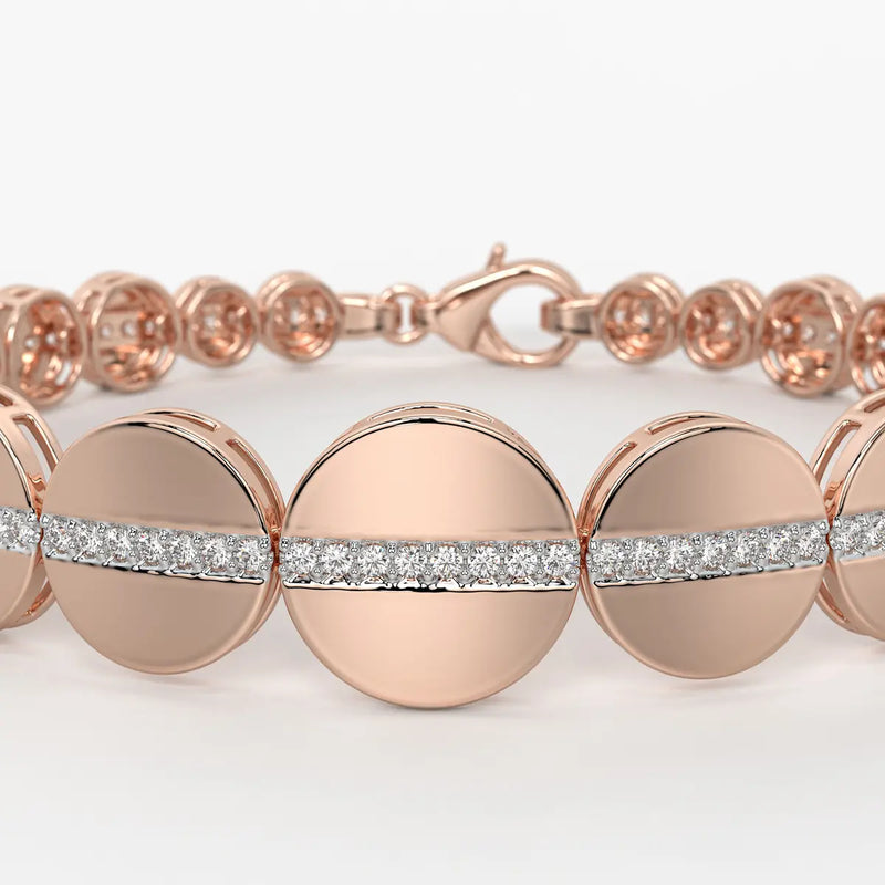 Round Medallion Bar Bracelet