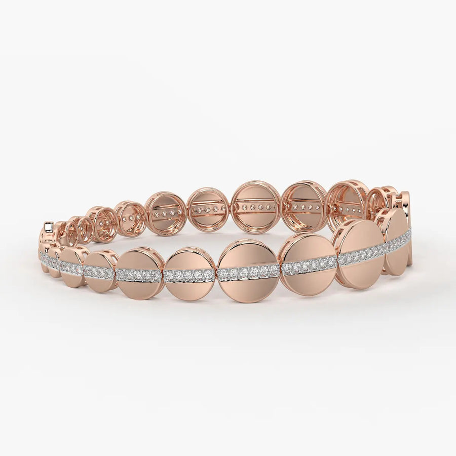 Round Medallion Bar Bracelet