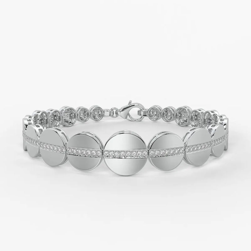 Round Medallion Bar Bracelet
