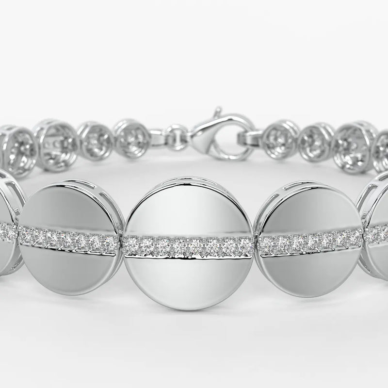 Round Medallion Bar Bracelet